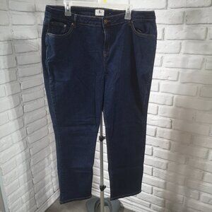 DC Jeans Ladies Size 22 Petite Dark Wash Straight Leg Jeans